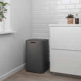 GIGANTISK Touch top bin, dark grey